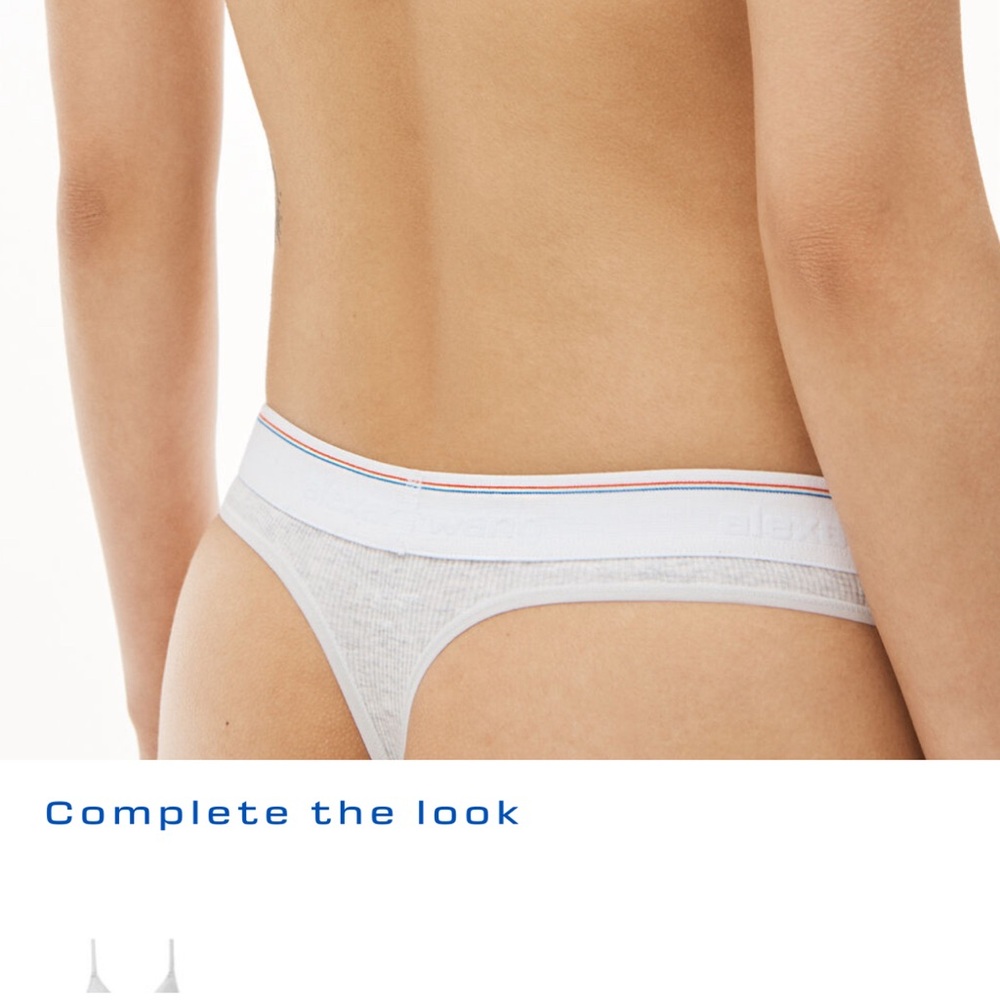 Alexander Wang set of 2 classic thong in ribbed jersey black and gray XL